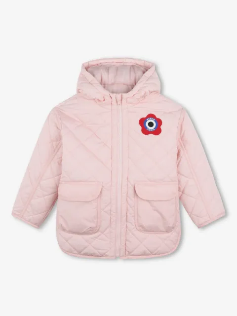 Kenzo Kids chamarra capitonada con logo bordado