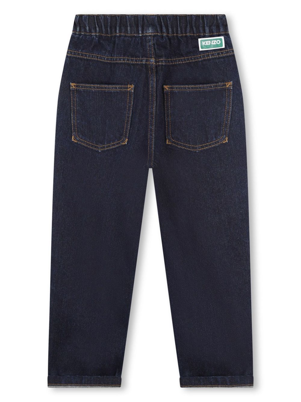 Kenzo Kids Jeans met elastische taille en toelopende pijpen - Blauw