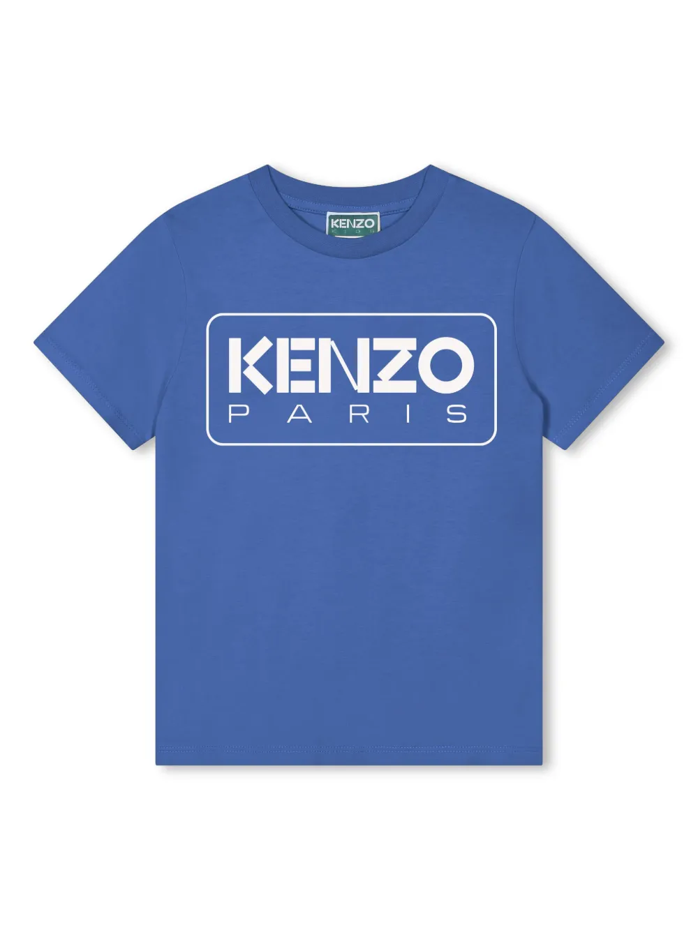 Kenzo Kids T-shirt van biologisch katoen met logoprint Blauw