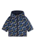 Kenzo Kids reversible logo-print puffer jacket - Blue