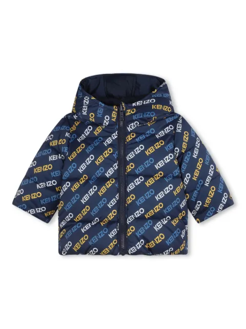Kenzo Kids Jaqueta acolchoada dupla face com logo