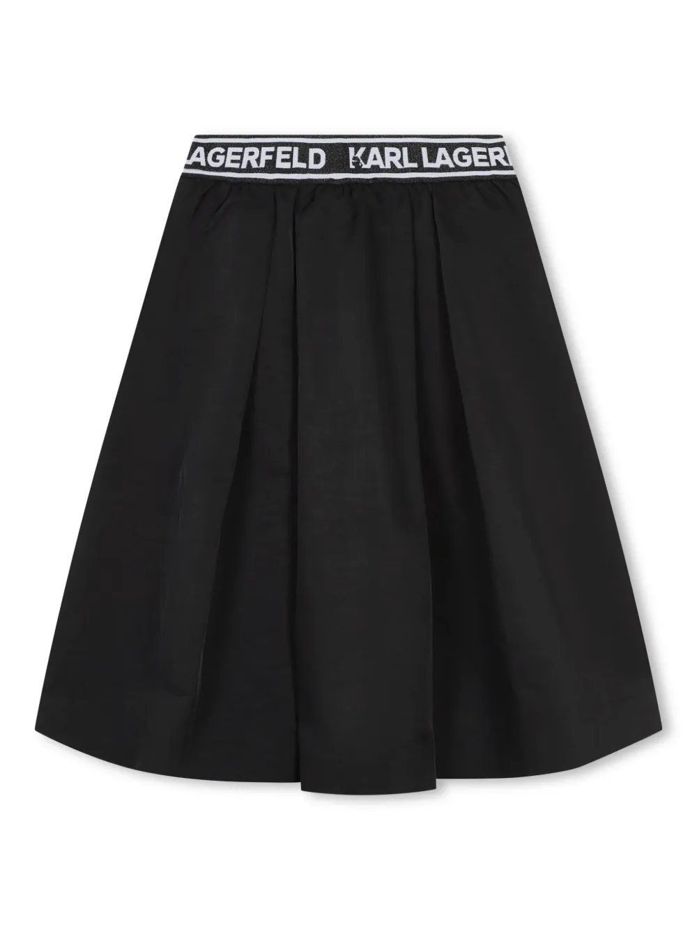karllagerfeldkids Karl Lagerfeld Kids Midi-rok met logoband - Zwart