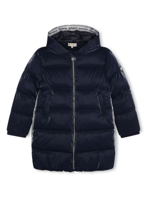 Michael Kors Kids logo-tape quilted coat