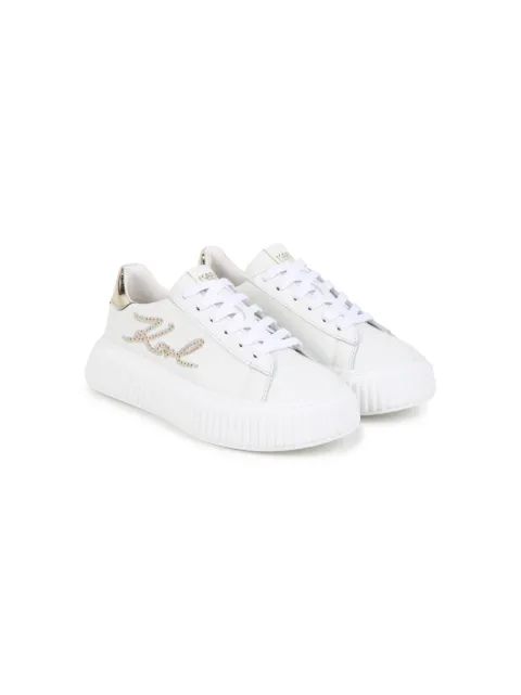 Karl Lagerfeld Kids rhinestone embellishment trainers 