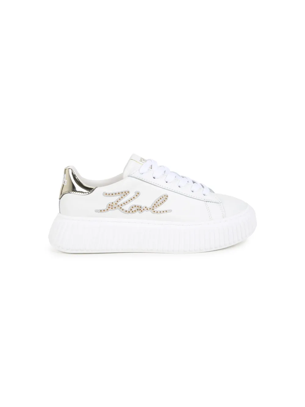 Karl Lagerfeld Kids rhinestone embellishment trainers White