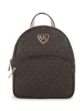 Michael Kors Kids monogram-pattern backpack - Brown