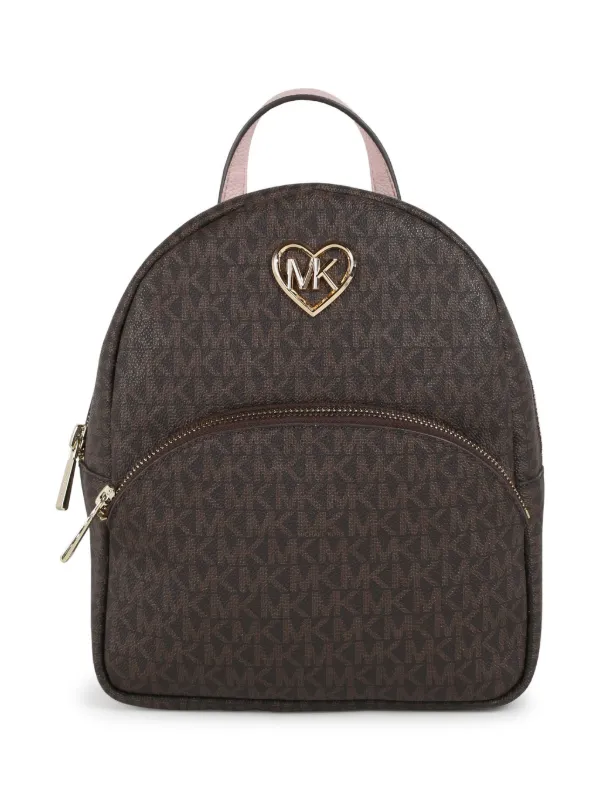 Michael Kors Kids monogram pattern Backpack Brown FARFETCH AE