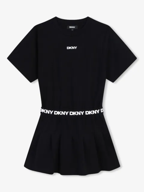 Dkny Kids vestido manga corta con logo estampado