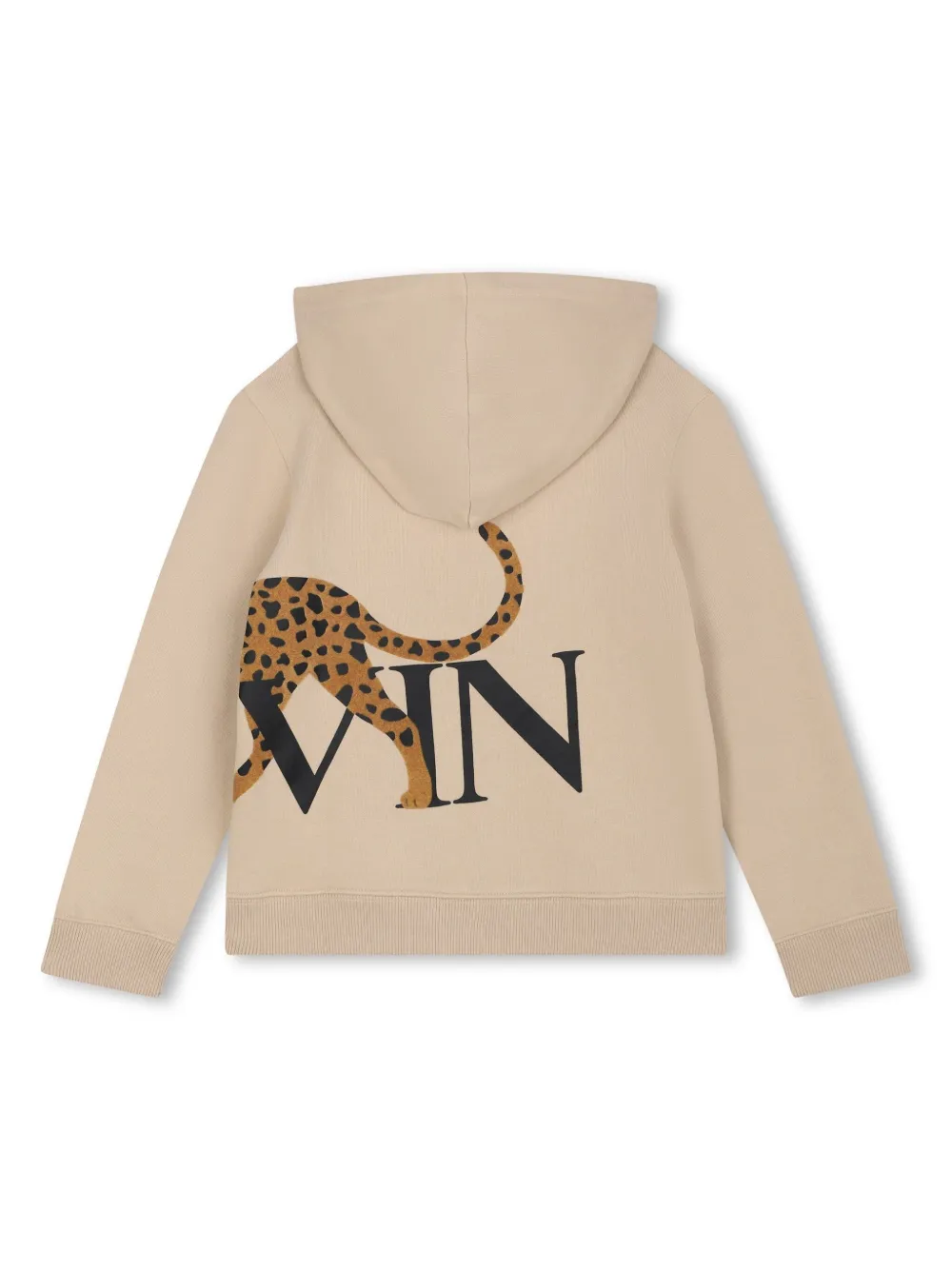 Lanvin Enfant Hoodie met print - Beige