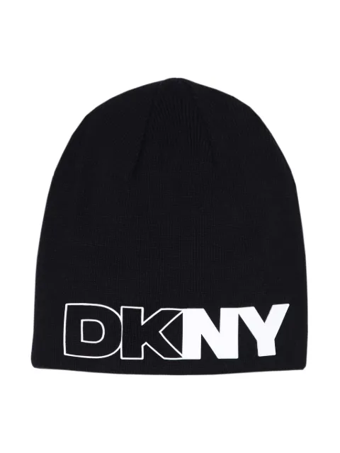 Dkny Kids gorro tejido con logo estampado