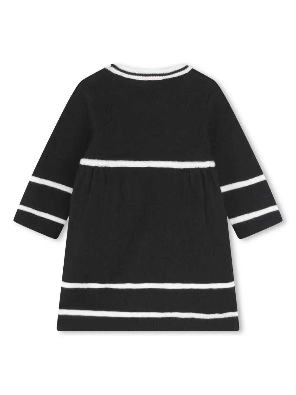 Karl Lagerfeld Kids Gebreide jurk met geborduurd logo - Zwart