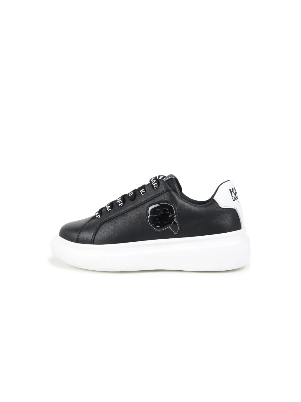 Karl Lagerfeld Kids low-top leather sneakers Black