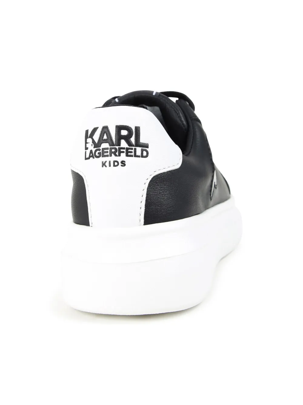 Karl Lagerfeld Kids low-top leather sneakers Black
