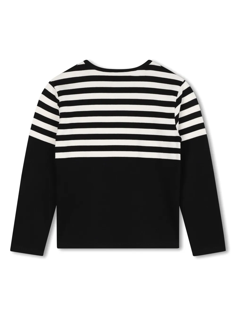 givenchykids Givenchy Kids Gestreept T-shirt met logo-applicatie - Zwart