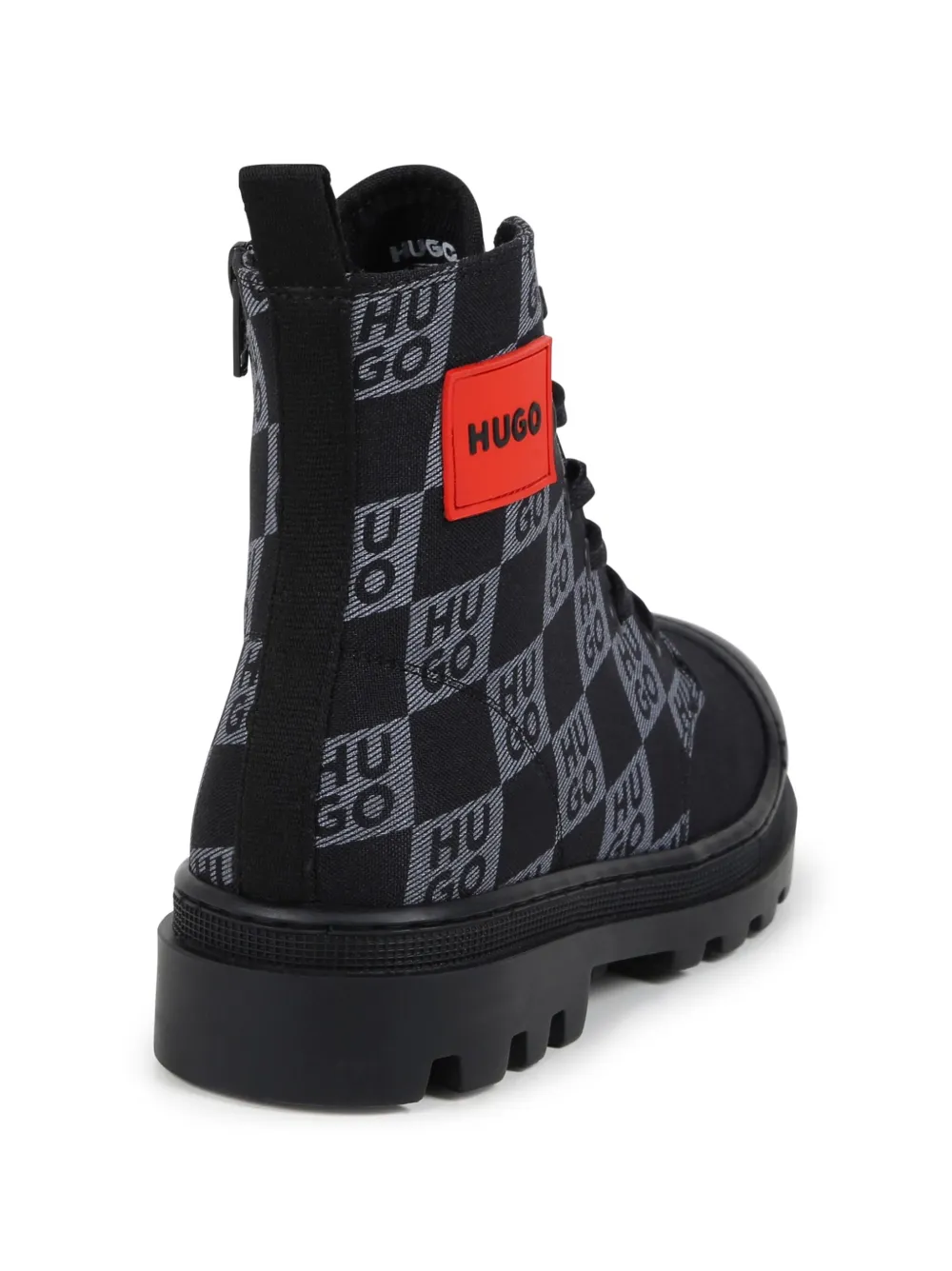 HUGO KIDS Veterlaarzen met logo Zwart