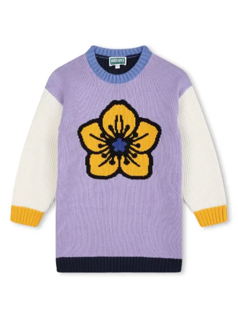 Kenzo Kids Strickkleid mit Boke Flower