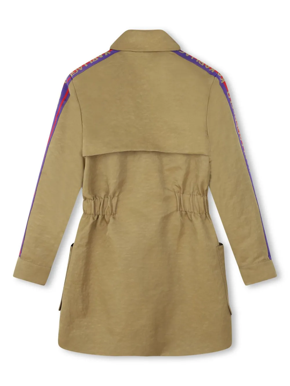 karllagerfeldkids Karl Lagerfeld Kids Jurk met logo-jacquard en rits - Beige