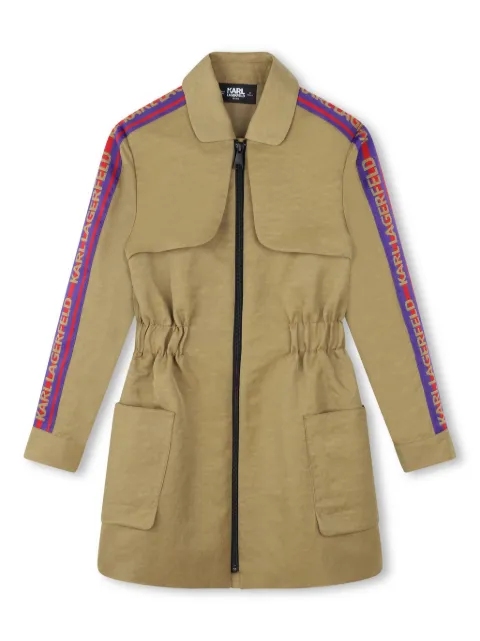 Karl Lagerfeld Kids Vestido com zíper e logo jacquard