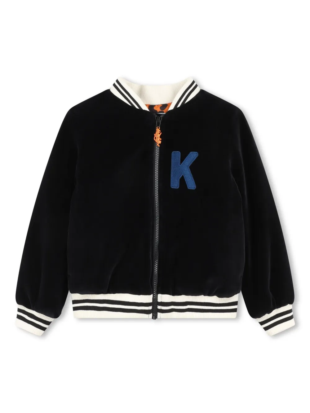 Kenzo Kids Embroidered Bomber Jacket Black FARFETCH UK