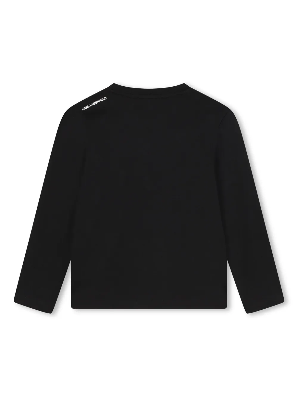 karllagerfeldkids Karl Lagerfeld Kids T-shirt met lange mouwen van biologisch katoen - Zwart