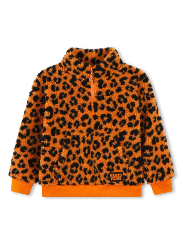 Kenzo Kids レオパード スウェットシャツ | オレンジ | FARFETCH JP
