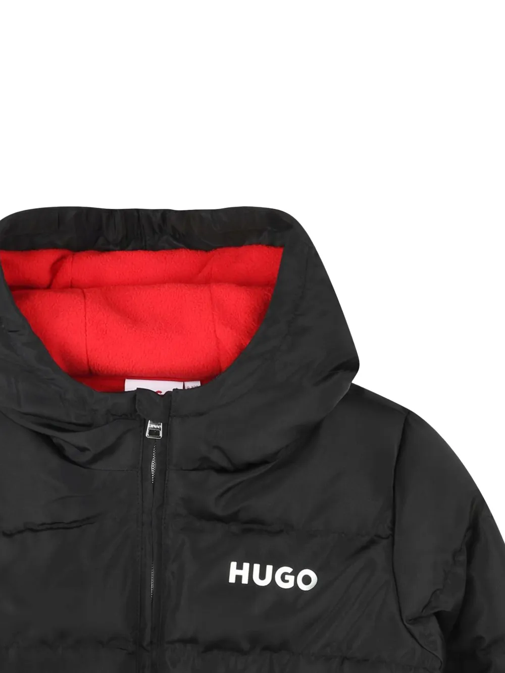 hugokids HUGO KIDS Gewatteerd jack met logoprint - Zwart