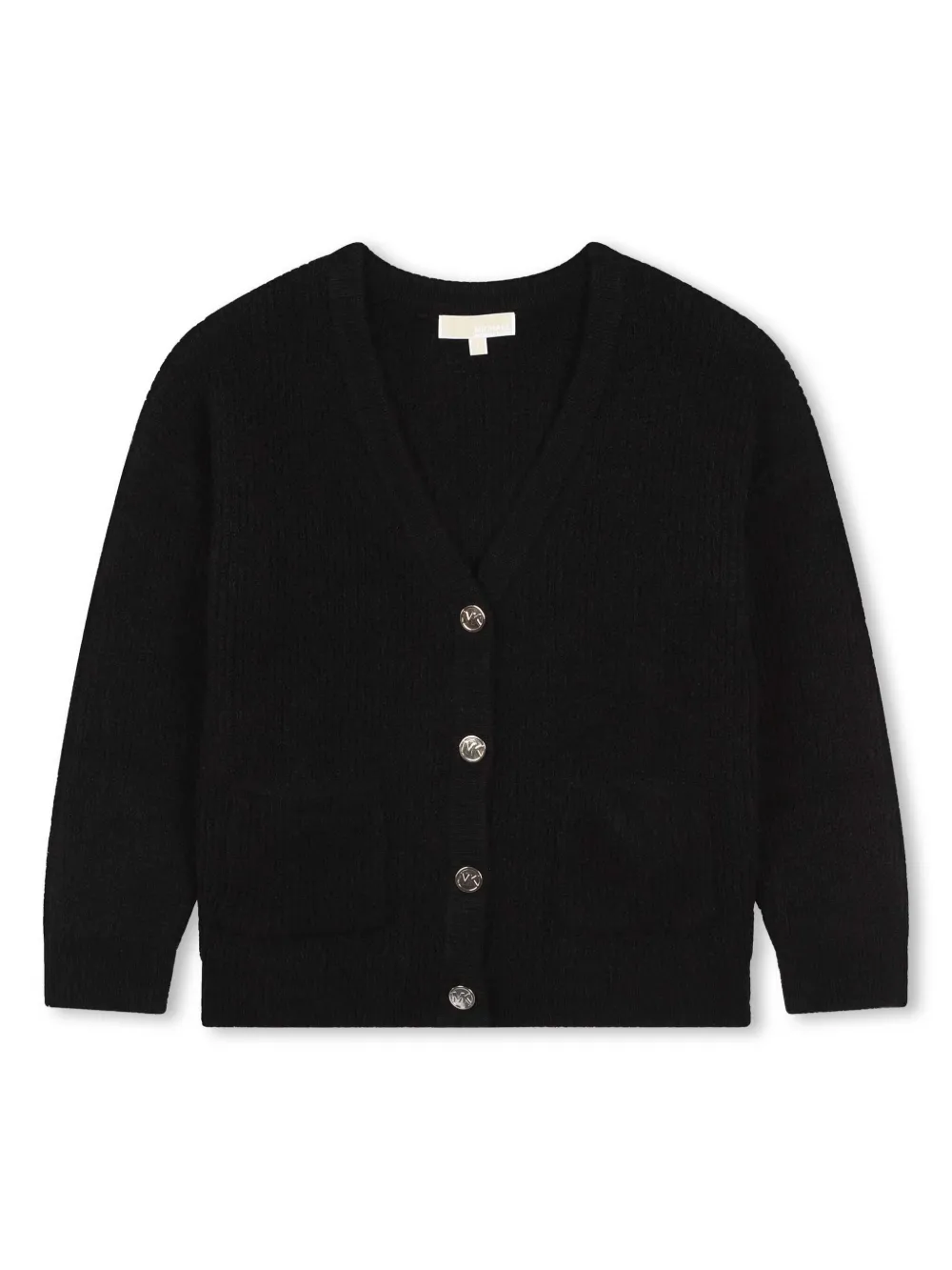 Michael Kors Kids MKボタン カーディガン - ブラック Michael Kors Kids MKボタン カーディガン - ブラック