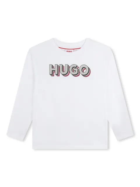 HUGO KIDS logo-print organic cotton T-shirt