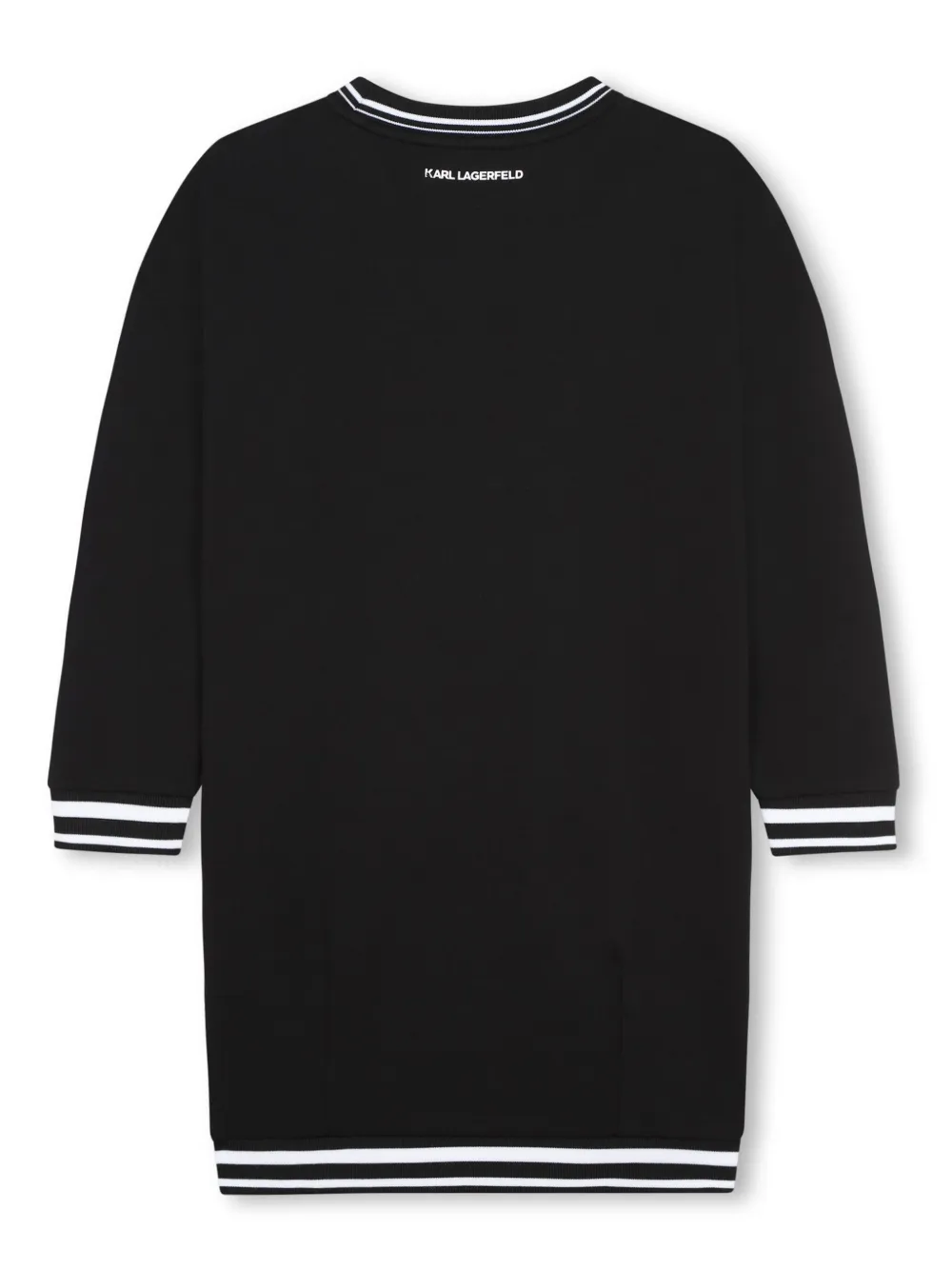 karllagerfeldkids Karl Lagerfeld Kids Jurk met logoprint - Zwart