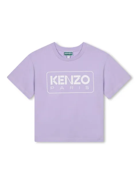 Kenzo Kids تيشيرت قطن بطبعة شعار الماركة