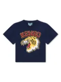 Kenzo Kids jersey logo-print t-shirt - Blue