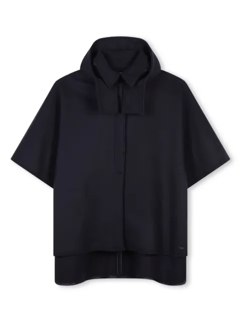 Chloé Kids hooded layered wool cape