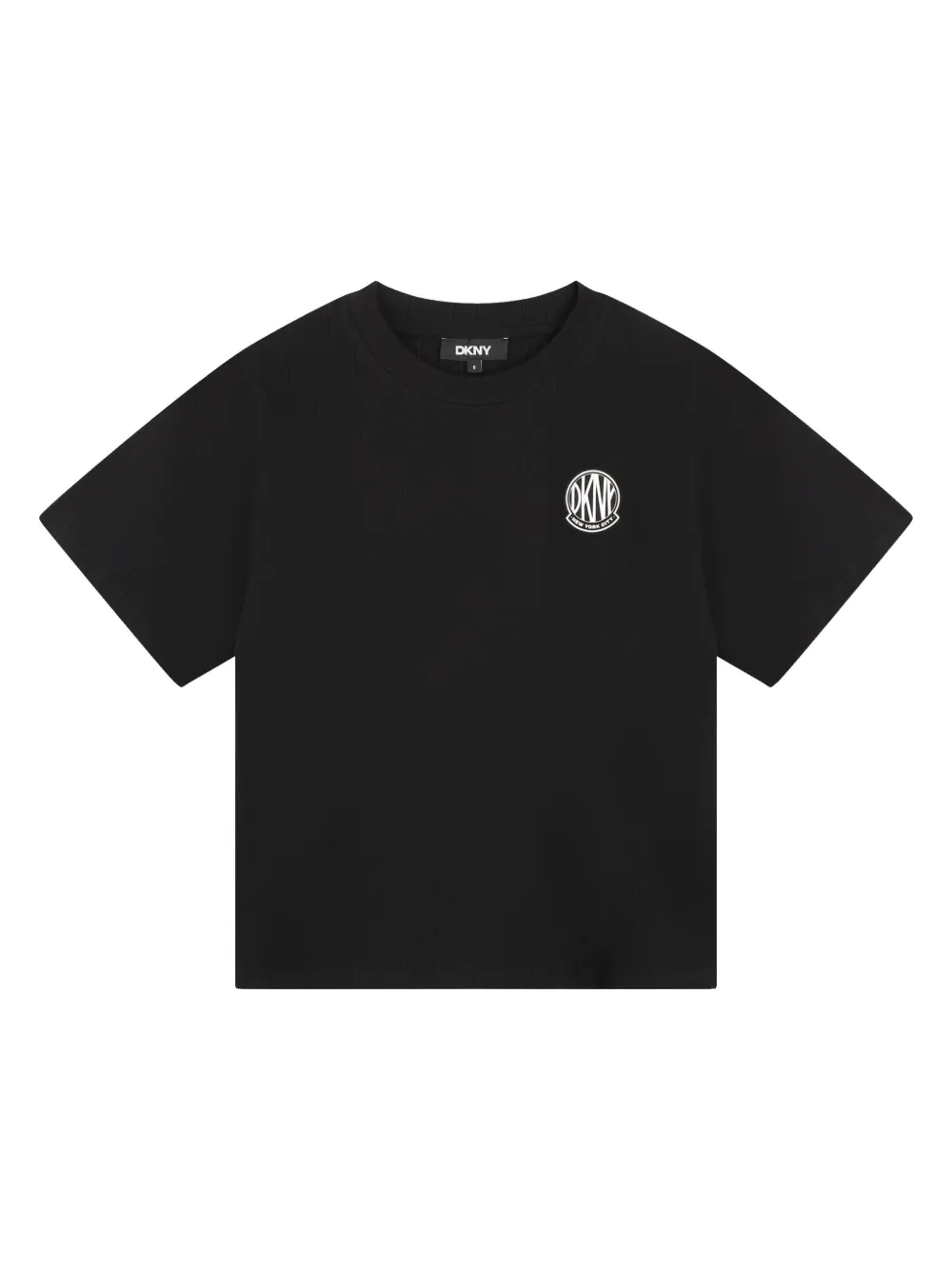 Dkny Kids' Logo-appliqué T-shirt In Black