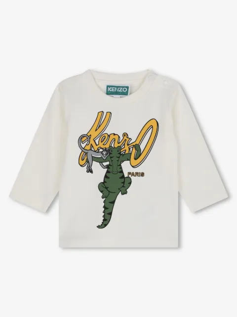 Kenzo Kids playera con logo estampado