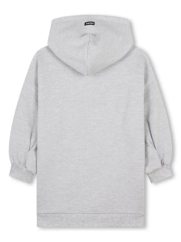 Dkny Kids logo-embroidered Hooded Dress | Grey | FARFETCH GE