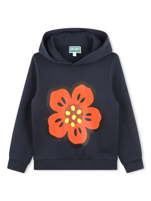 Kenzo Kids flower-print hooded sweatshirt