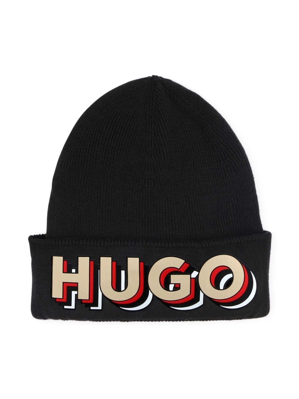 HUGO KIDS Berretto con applicazione - Nero