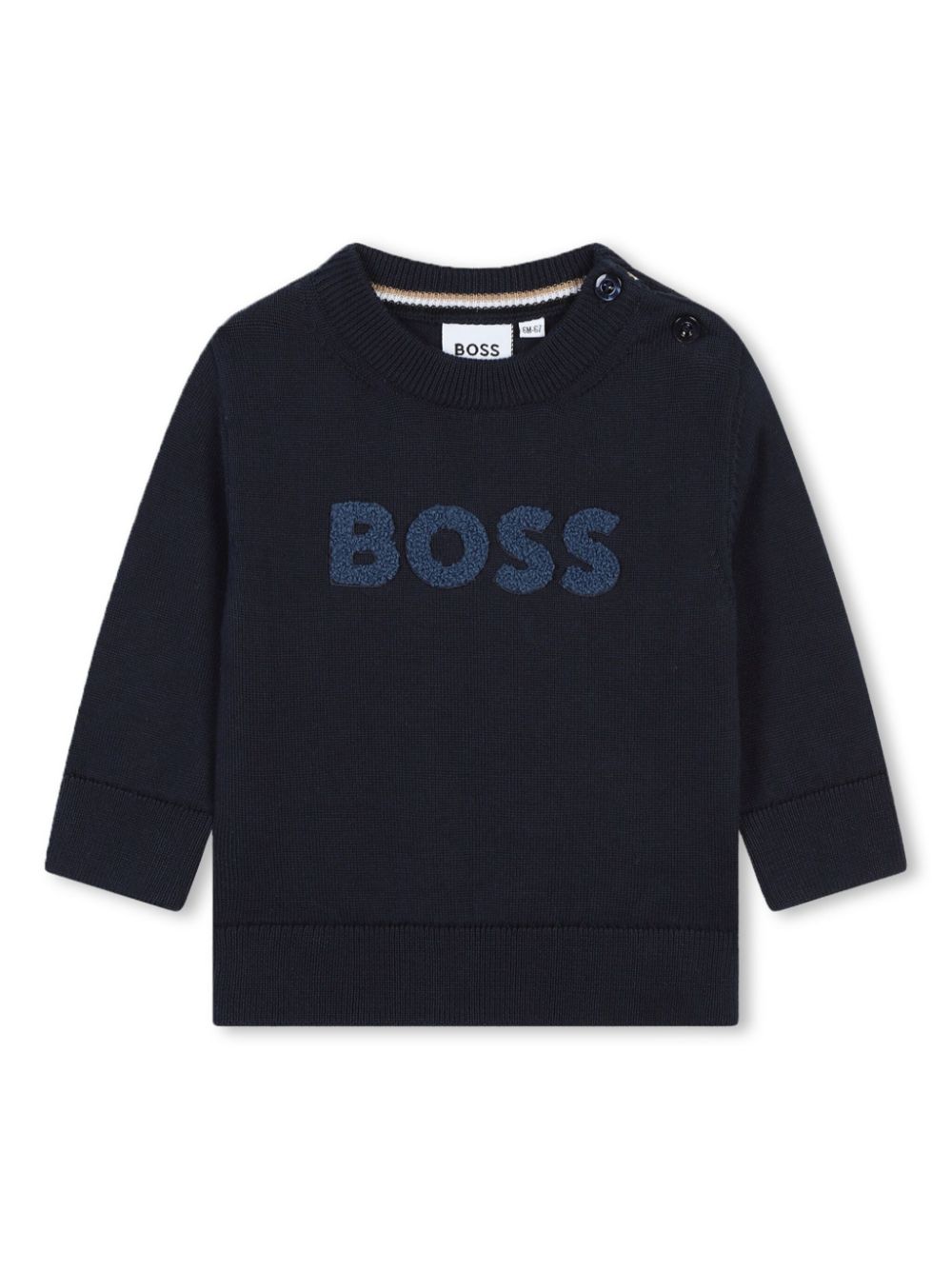 BOSS Kidswear Trui met logo Blauw