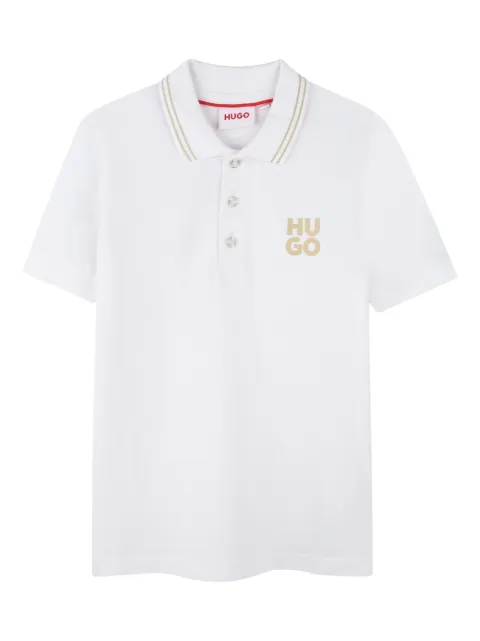 HUGO KIDS logo-print polo shirt