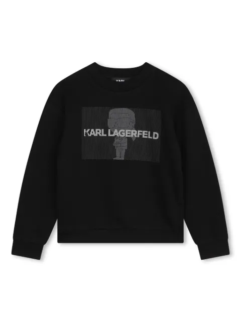 Karl Lagerfeld Kids sudadera texturizada con estampado gráfico