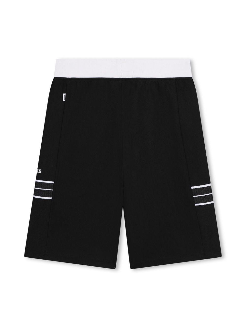 BOSS Kidswear Trainingsshorts met zijstreep - Zwart