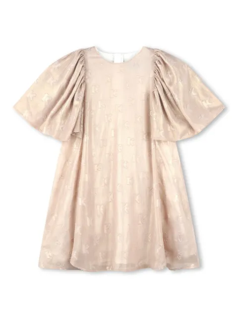 Kenzo Kids logo-jacquard foiled dress