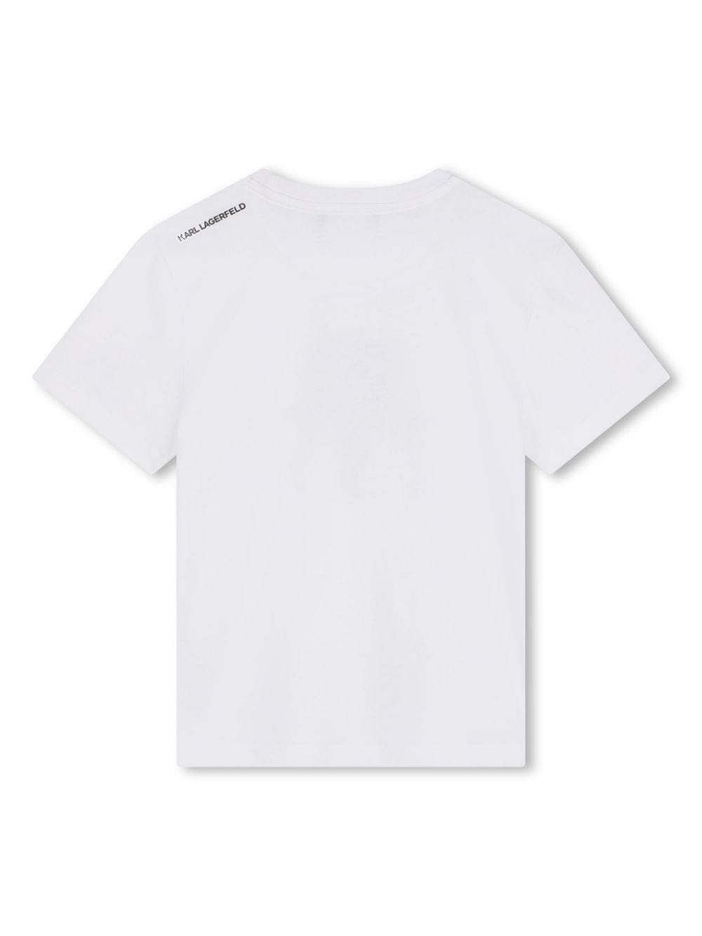 Shop Karl Lagerfeld Graphic-print Cotton T-shirt In 白色