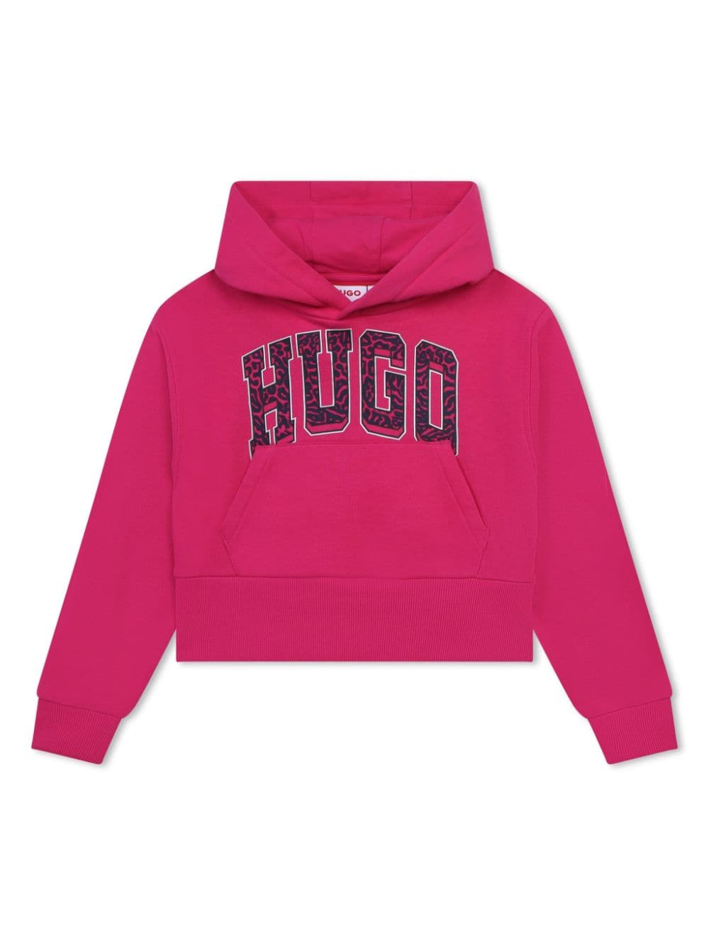 Shop Hugo Logo-print Hoodie In Pink