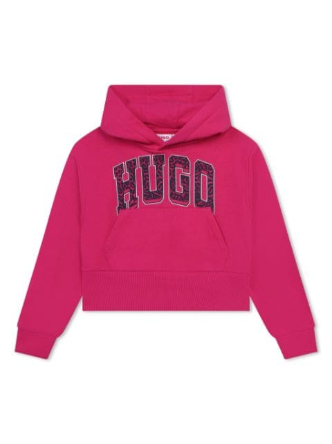 HUGO KIDS logo-print hoodie