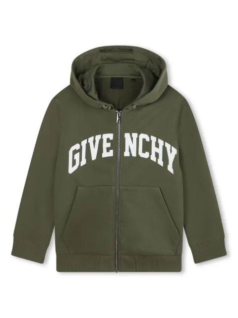 Givenchy Kids logo-print zip-up cardigan