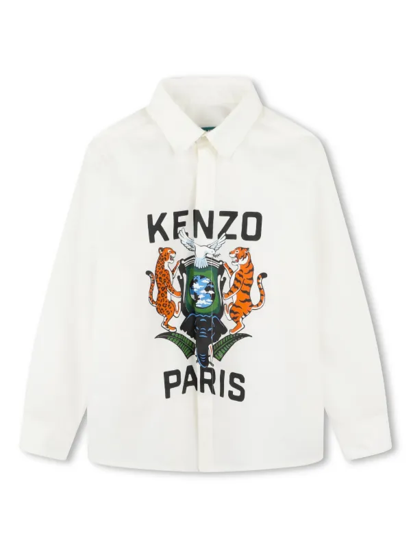 Kenzo Kids グラフィック シャツ | ホワイト | FARFETCH JP