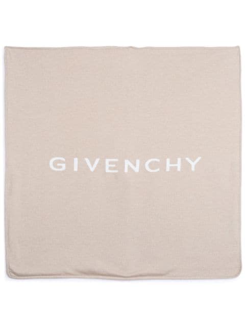 Givenchy Kids logo-jacquard square blanket