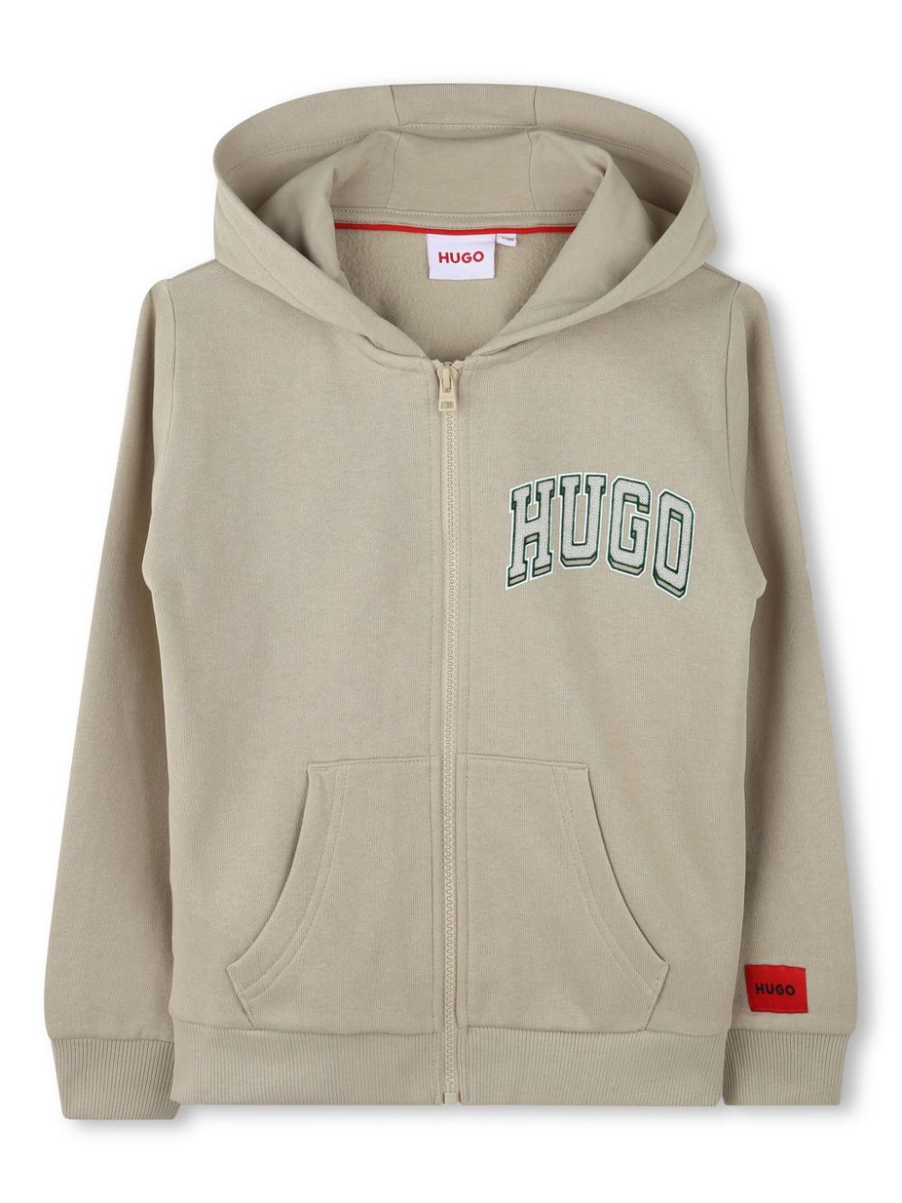 HUGO KIDS Hoodie met rits Beige