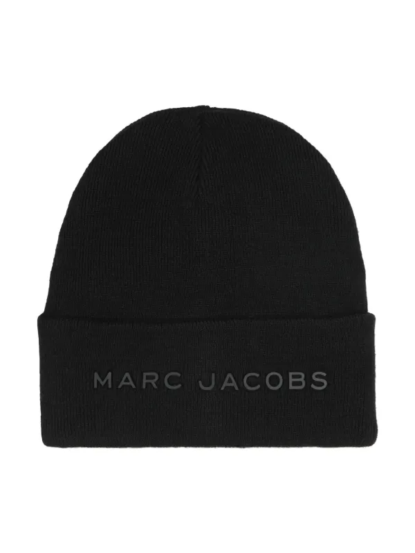 Marc Jacobs Kids logo-detail ribbed-knit Beanie Black FARFETCH VN